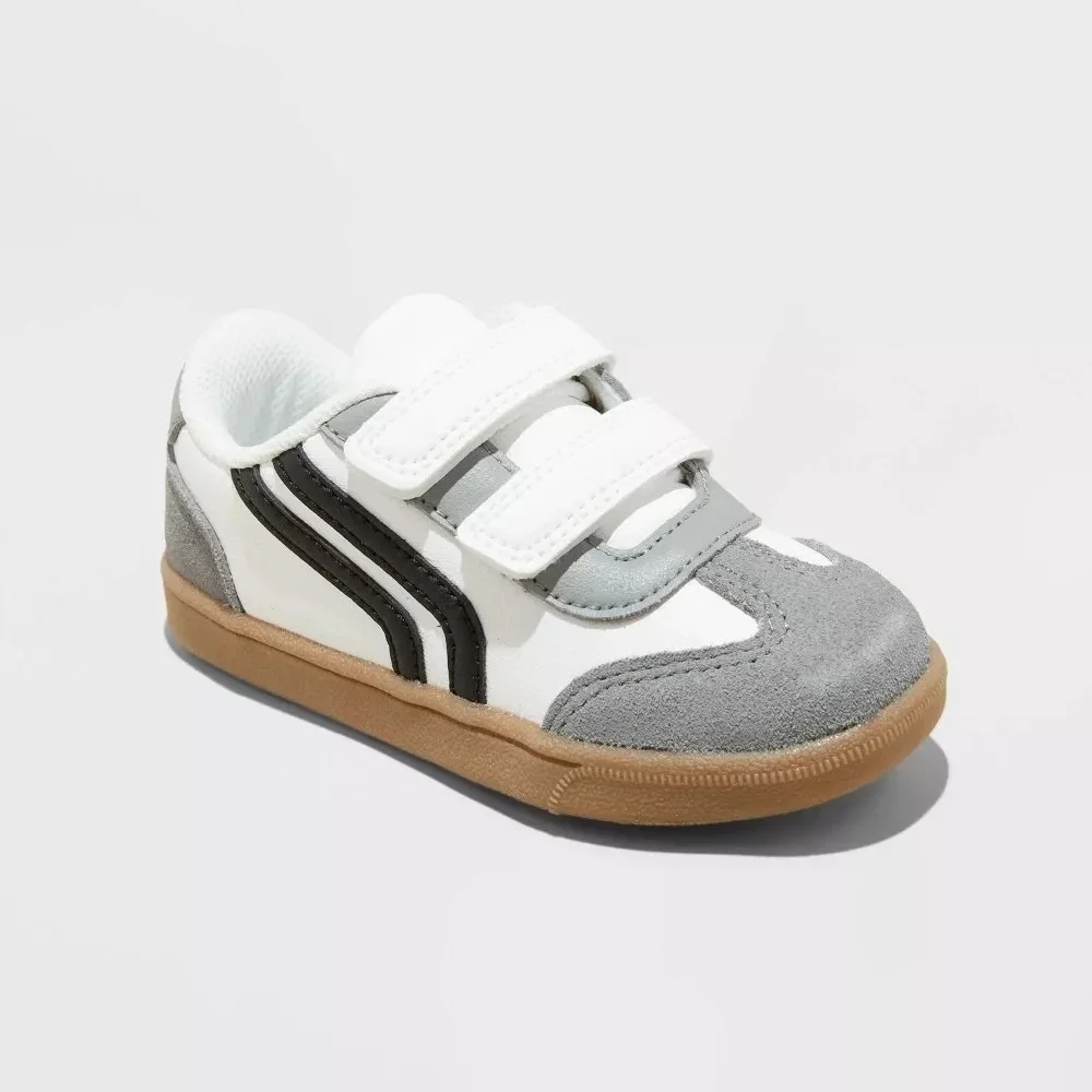 Baby Boy Dakota Retro Sneakers by Cat & Jack White Gray Size 8 New With Tags